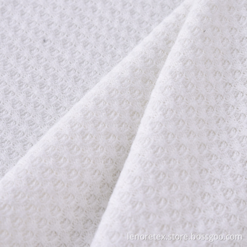 Poliester RRAYON SPANDEX ECO Przyjazna dzianina waflowa tkanina